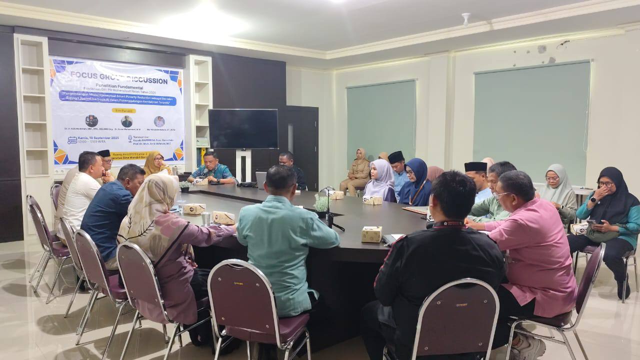 Tim Peneliti UBM Gorontalo Gelar FGD Penanggulangan Kemiskinan di Provinsi Gorontalo, Bahas Manfaat AI Data Terpadu