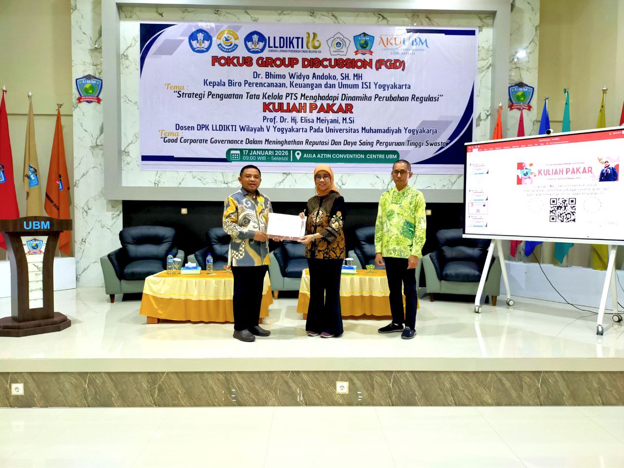 Gelar Kuliah Pakar Good Corporate Governance, Guru Besar UMY: UBMG Bisa Jadi Role Model PTS di Kawasan Timur Indonesia