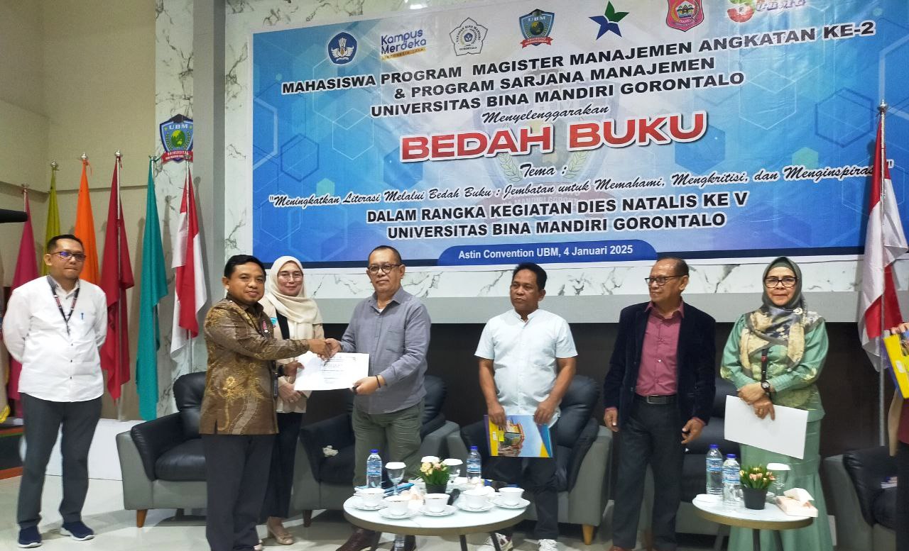 Bedah Buku PPs UBM Gorontalo. Prof SQB : Perpustakaan adalah Jantung Universitas, yang Menyebarkan Atmosfer Akademik