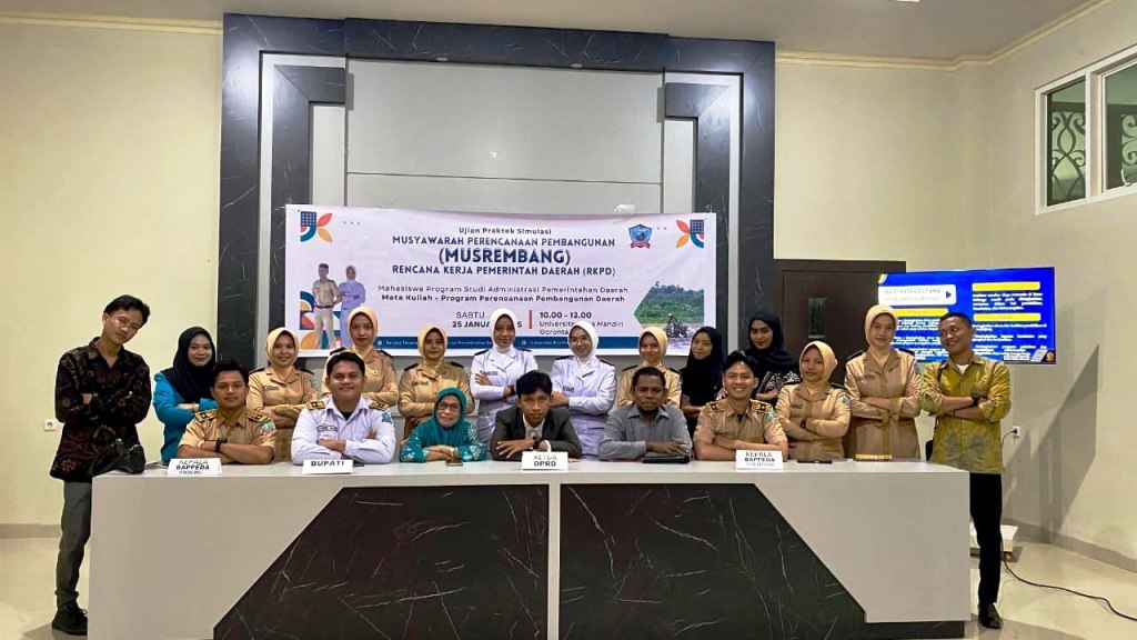 Mahasiswa Prodi APD, FPSP Kampus UBM Gorontalo Gelar Praktek Simulasi Musrembang