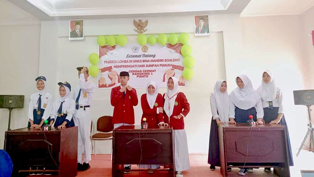 SMK Bina Mandiri Boalemo Gelar Lomba Cerdas Cermat, Pidato dan Bola voli, Semarakkan Hari Sumpah Pemuda