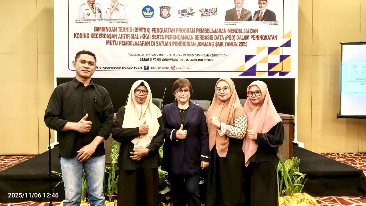 Kepsek SMK Bina Mandiri Boalemo Tingkatkan Kompetensi Pembelajaran Mendalam dan Koding Kecerdasan Artifisial