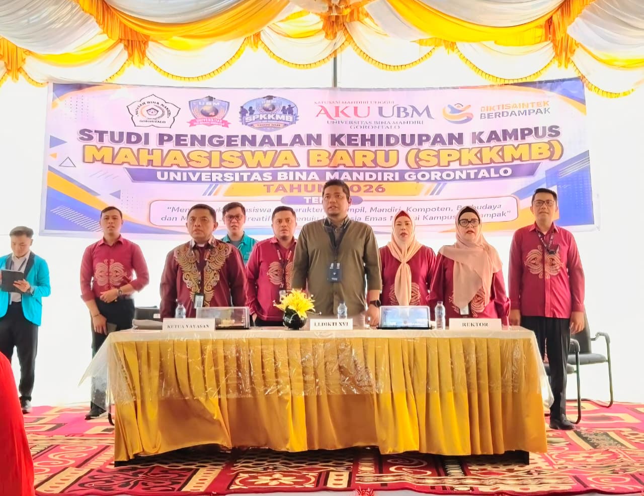 SPKKMB UBMG 2026 Resmi Dibuka Kepala LLDIKTI XVI, Mahasiswa Baru Diajak Manfaatkan Peluang untuk Berkembang