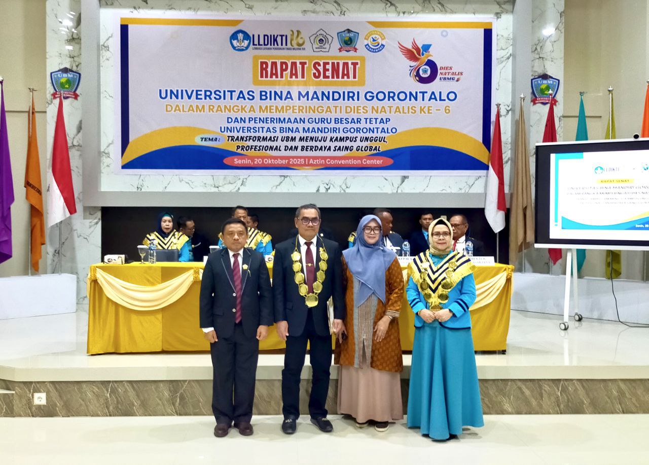 Prof. Dr. Basri Modding Resmi, M.Si Guru Besar Tetap UBM Gorontalo, Rektor: Tonggak Penting Penguatan Kualitas Akademik