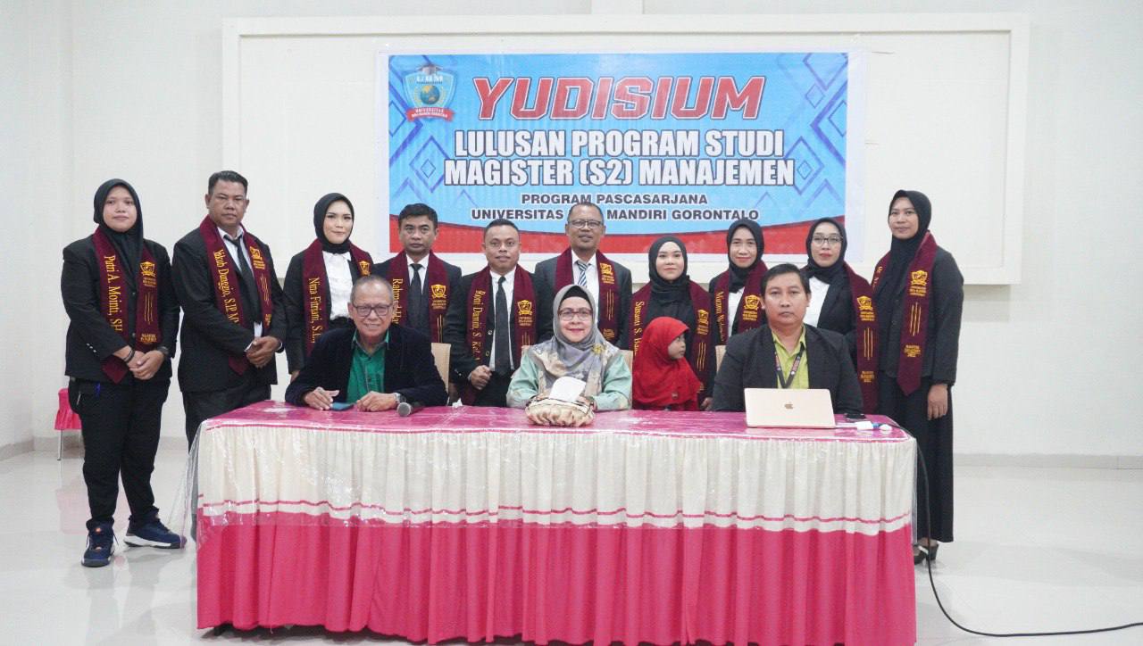 Yudisium PPs UBM Gorontalo, Luluskan 10 Magister Manajemen, Rektor: Terus Aktif Berikan Solusi dan Berkontribusi bagi Masyarakat