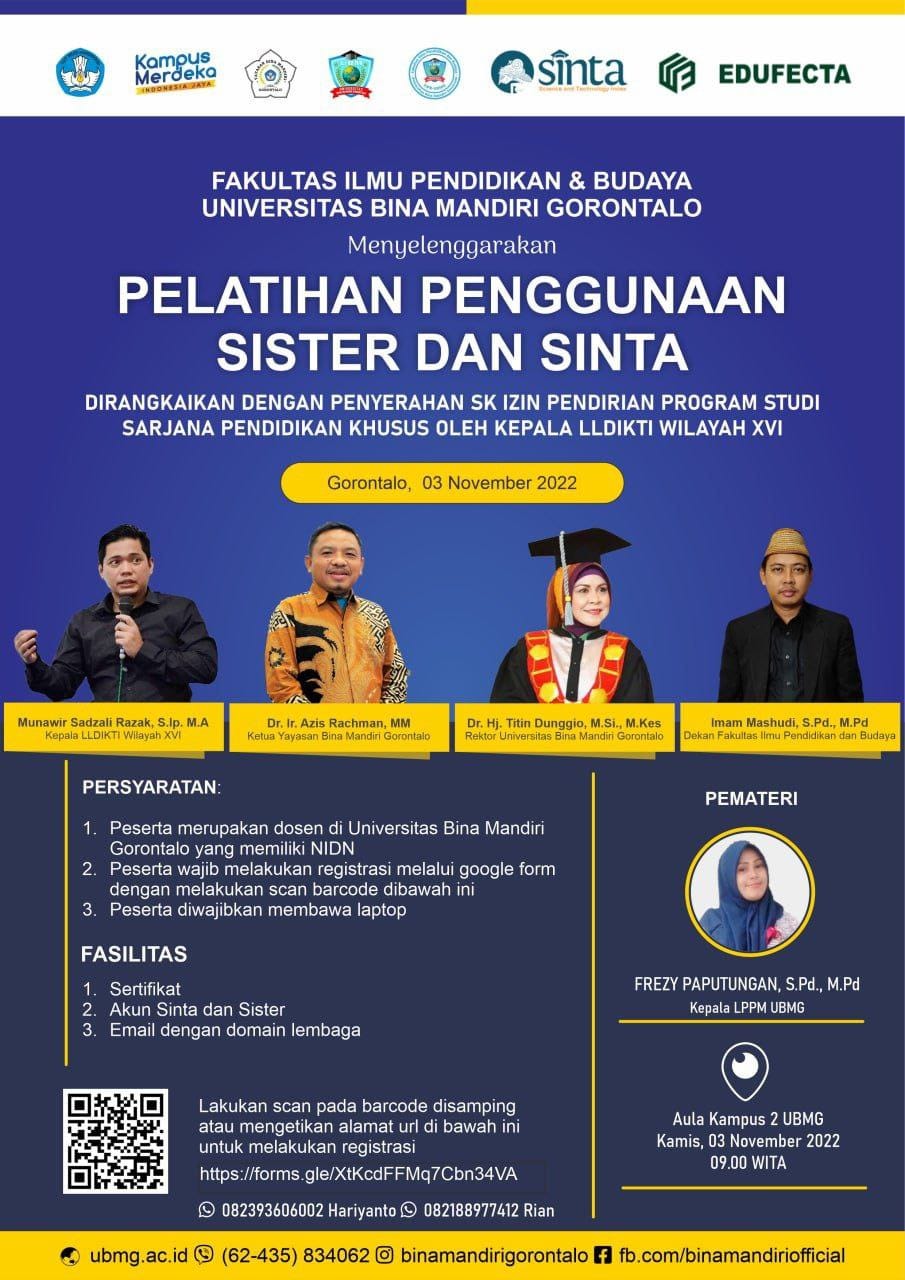 PELATIHAN PENGGUNAAN SISTER DAN SINTA
