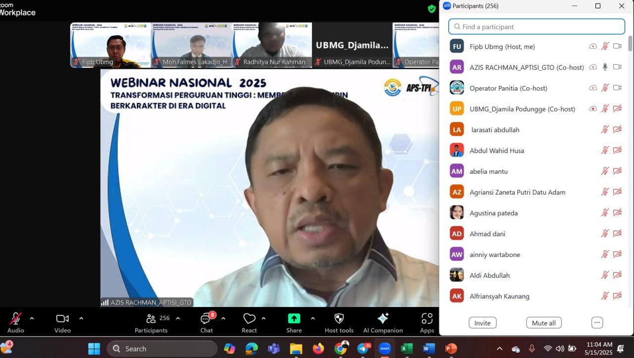 Webinar Nasional 2025 FIPB UBM Gorontalo, Ketua APTISI: Perlu Deregulasi Pemerintah untuk Kesetaraan Akses dan Anggaran PTN dengan PTS