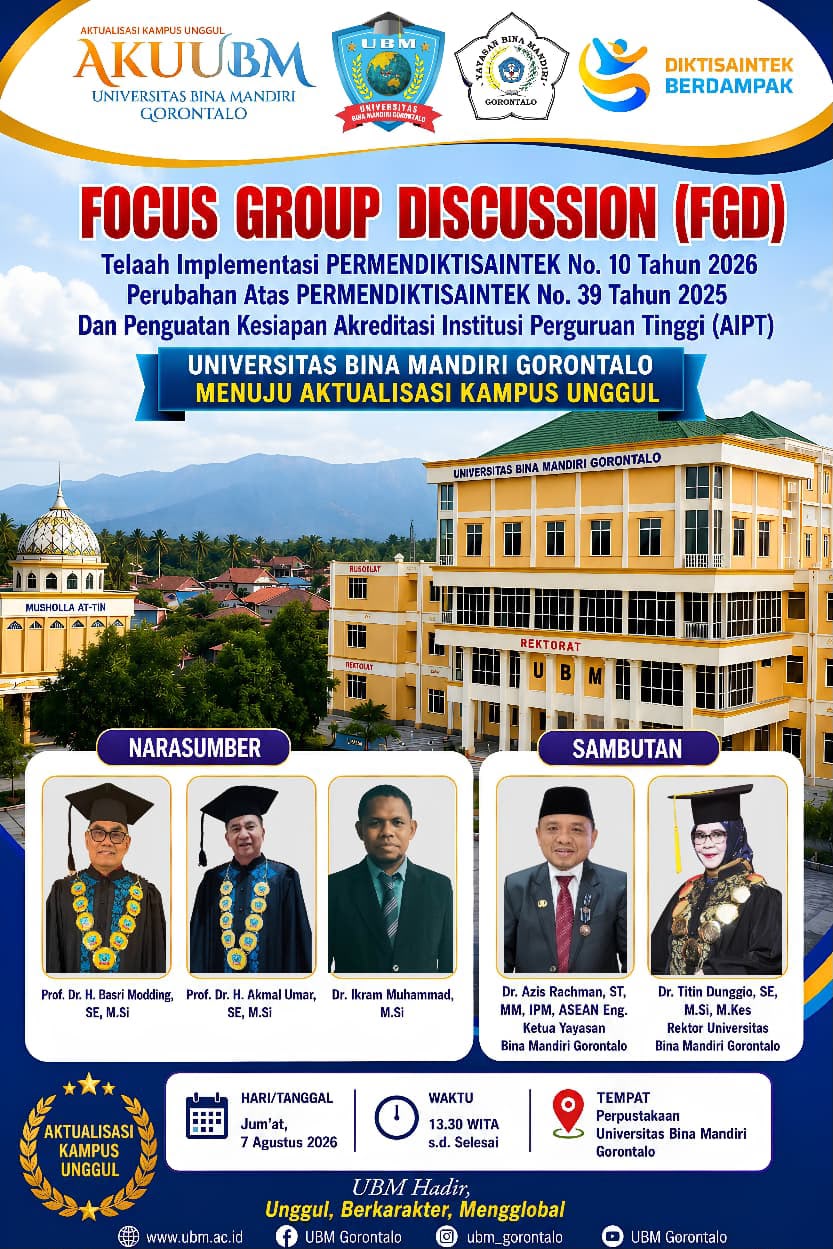 UBMG Gelar FGD Sosialisasi Implementasi PERMENDIKTISAINTEK Nomor 10 Tahun 2026, Perkuat Kesiapan Menuju Akreditasi Institusi Unggul