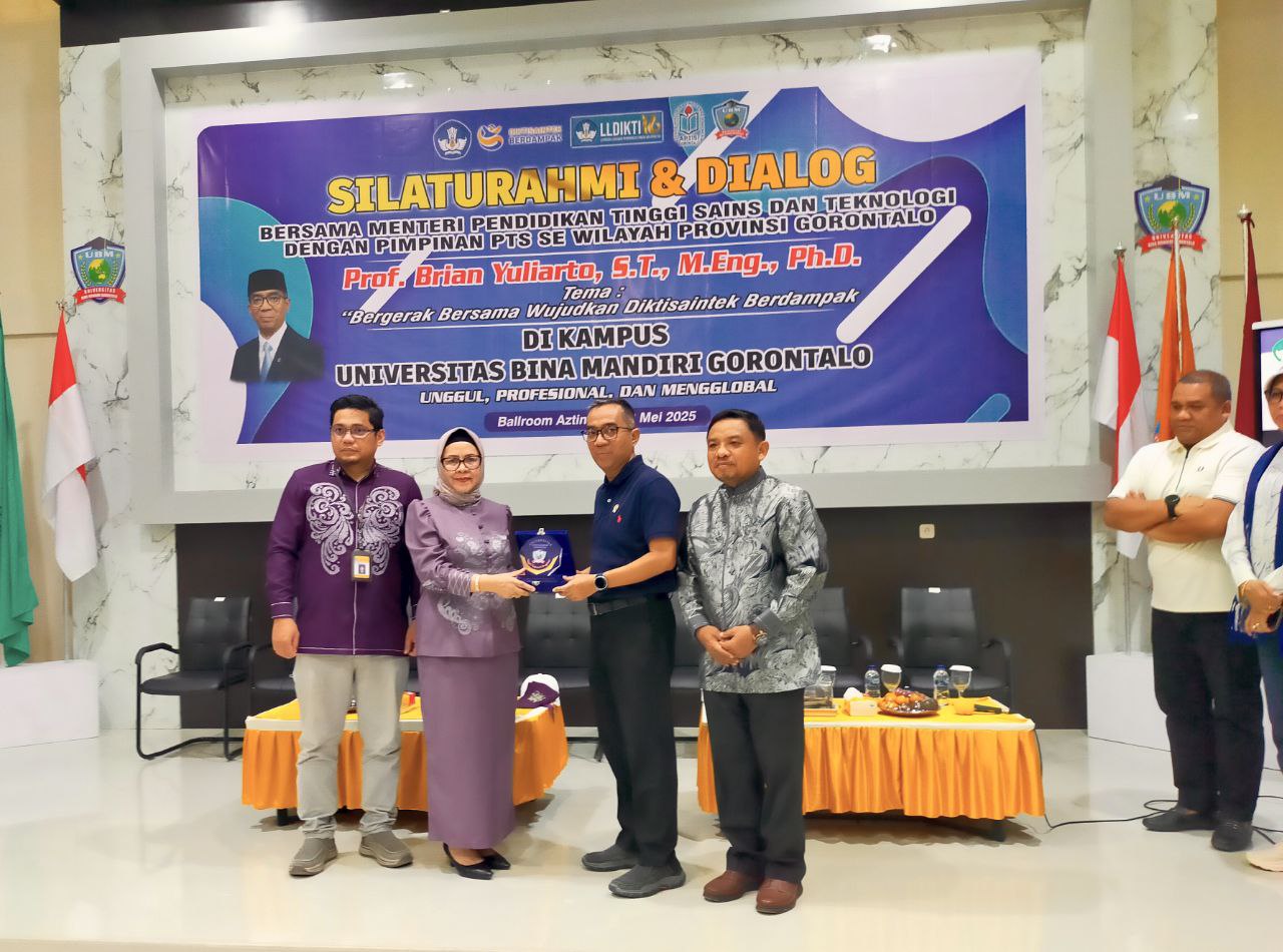 Menteri Diktisaintek RI Silaturahmi di Kampus UBM Gorontalo, Dialog dengan Kepala LLDikti 16 dan Pimpinan PTS